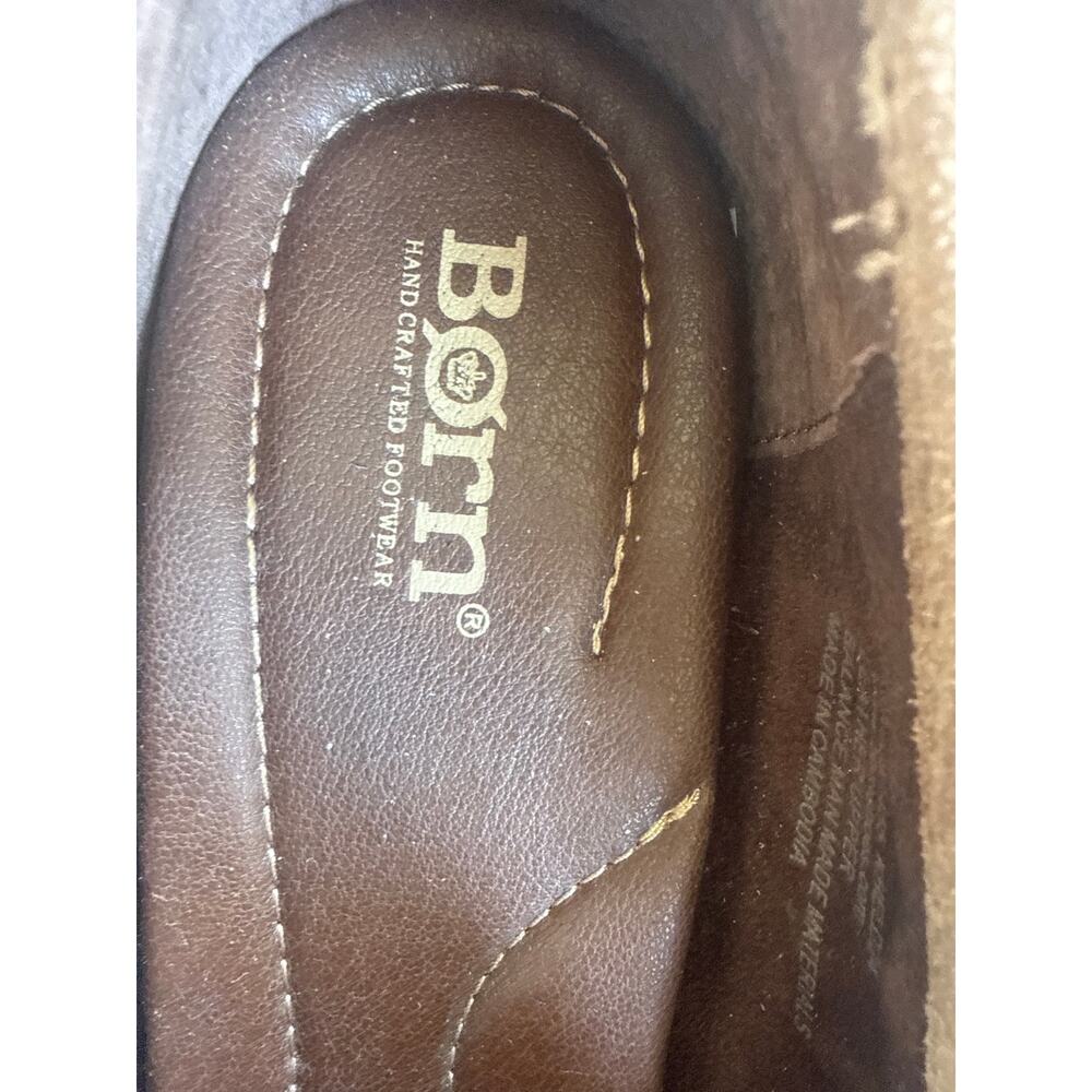 Born Holliston Loafer Heels in Tan Brown Suede Size 10 Chunky y2k - Picture 8 of 8